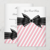 Partij Alle Occasie Roze Zwarte Stripe Kaart (Voorkant / Achterkant)