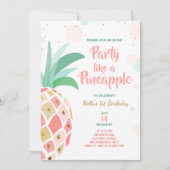 Partij als anananas verjaardagsuitnodiging Tropic Kaart (Voorkant)