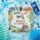 Partij als Dinosaur Birthday Party Papieren Bordje (Feest)