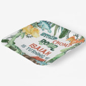 Partij als Dinosaur Birthday Party Papieren Bordje (Gebogen)