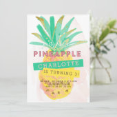 Partij als een anananasdaguitnodiging kaart (Staand voorkant)