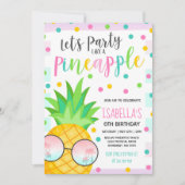 Partij als een anananasdaguitnodiging kaart (Voorkant)