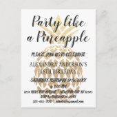Partij als een anananasdaguitnodiging uitnodiging briefkaart (Voorkant)