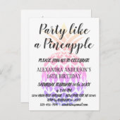 Partij als een anananasdaguitnodiging uitnodiging briefkaart (Voorkant / Achterkant)