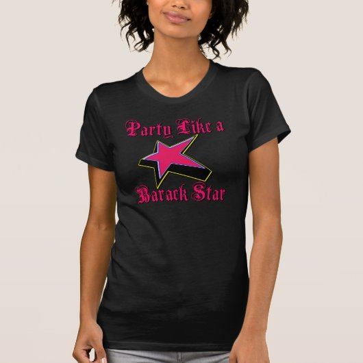 Partij als een Barack Star T-shirt (Voorkant)