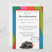 Partij als een dierlijk gorilla met Pet sterdag Kaart (Achterkant)