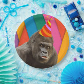 Partij als een dierlijk gorilla met Pet sterdag Papieren Bordje (Feest)