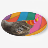 Partij als een dierlijk gorilla met Pet sterdag Papieren Bordje (Gekanteld)