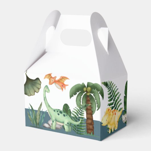 Partij als een Dinosaur Birthday Bedankdoosjes (Achterkant)