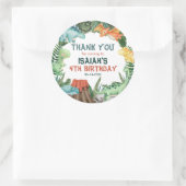 Partij als een Dinosaur Birthday Dank u Ronde Sticker (Tas)