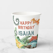 Partij als een Dinosaur Birthday Papieren Bekers (Voorkant)