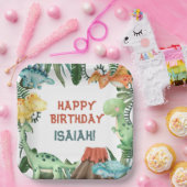 Partij als een Dinosaur Birthday Party Paper Borde Papieren Bordje (Feest)