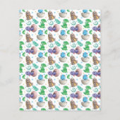 Partij als een Dinosaur Birthday Waterverf Baby (Achterkant)