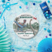 Partij als een Dinosaur Birthday Waterverf Papieren Bordje (Feest)