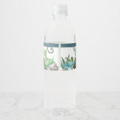 Partij als een Dinosaur Happy Birthday - Gepersona Waterfles Etiket (Achterkant)