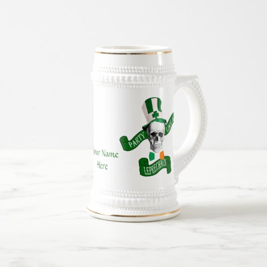Partij als een leprechaun bierpul (Voorkant rechts)