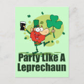 Partij als een Leprechaun Briefkaart (Voorkant)