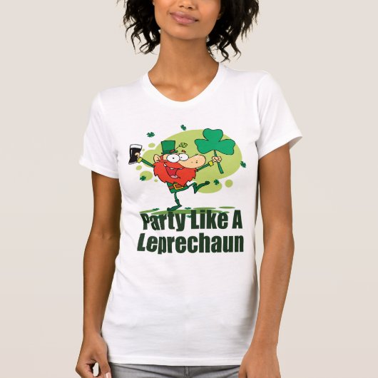 Partij als een Leprechaun T-Shirt (Voorkant)
