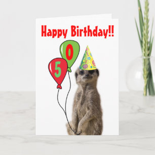 Partij als een Meerkat Birthday-kaart Kaart