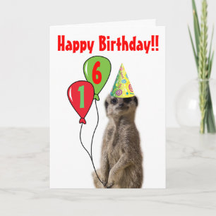 Partij als een Meerkat Birthday-kaart Kaart