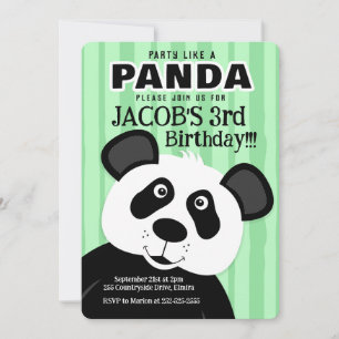 Partij als een Panda Boy meisje elke dag Kaart