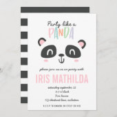 Partij als een panda felkleurige verjaardag (Voorkant / Achterkant)