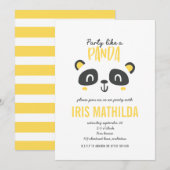 Partij als een panda felkleurige verjaardag (Voorkant / Achterkant)