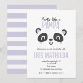 Partij als een panda felkleurige verjaardag (Voorkant / Achterkant)