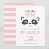 Partij als een panda felkleurige verjaardag (Voorkant / Achterkant)