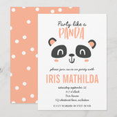 Partij als een panda felkleurige verjaardag (Voorkant / Achterkant)