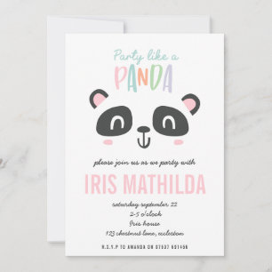 Partij als een panda felkleurige verjaardag