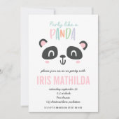 Partij als een panda felkleurige verjaardag (Voorkant)