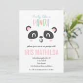 Partij als een panda felkleurige verjaardag (Staand voorkant)