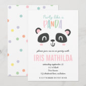 Partij als een panda felkleurige verjaardag (Voorkant / Achterkant)