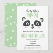 Partij als een panda felkleurige verjaardag (Voorkant / Achterkant)
