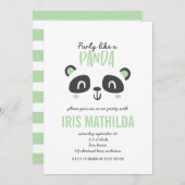 Partij als een panda felkleurige verjaardag (Voorkant / Achterkant)