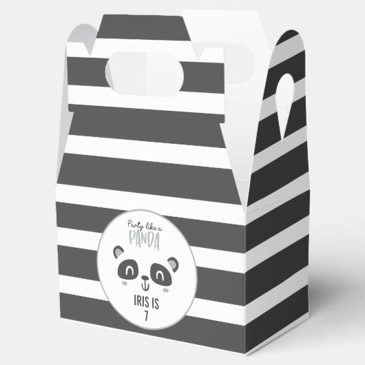 Partij als een panda felkleurige verjaardag bedankdoosjes (Geopend)