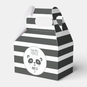 Partij als een panda felkleurige verjaardag bedankdoosjes