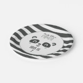 Partij als een panda felkleurige verjaardag papieren bordje (Gekanteld)