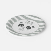 Partij als een panda felkleurige verjaardag papieren bordje (Gekanteld)