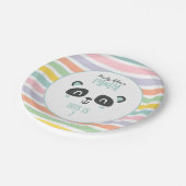 Partij als een panda felkleurige verjaardag papieren bordje (Gekanteld)