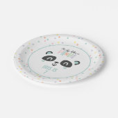 Partij als een panda felkleurige verjaardag papieren bordje (Gekanteld)