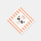 Partij als een panda felkleurige verjaardag servet (Hoek)