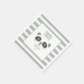 Partij als een panda felkleurige verjaardag servet (Hoek)