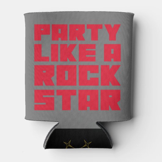 Partij als een Rockstar Blikjeskoeler (Voorkant)