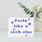 Partij als een RockSTAR Briefkaart (Staand voorkant)