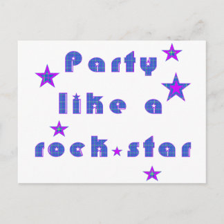 Partij als een RockSTAR Briefkaart