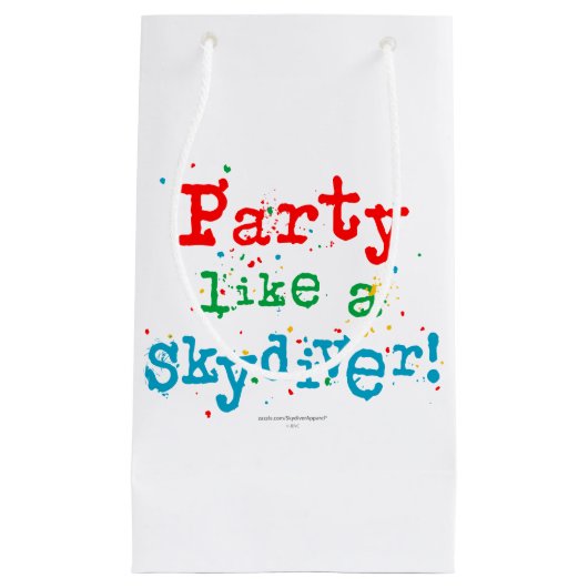 Partij als een SKYDIVER! Klein Cadeauzakje (Voorkant)