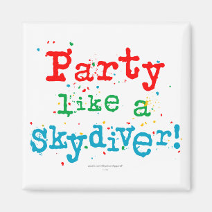 Partij als een SKYDIVER! Magneet