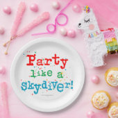 Partij als een SKYDIVER! Papieren Bordje (Feest)